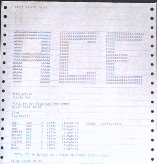 Teletype printout