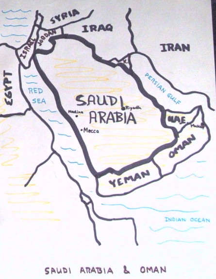 Saudi Arabia map